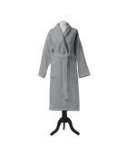 Aqua - effen zilvergrijze katoenen badjas
