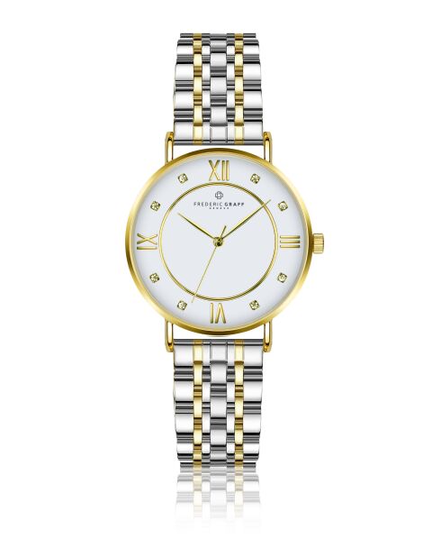 Montre femme en acier doré/argenté