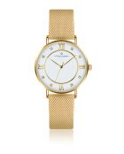 Damen-Armbanduhr aus goldfarbenem Stahl