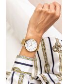 Damen-Armbanduhr aus goldfarbenem Stahl