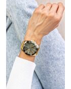 Horloge van goudkleurig staal voor dames