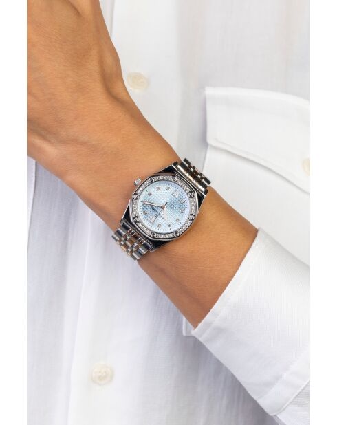 Montre femme en acier argentée/doré