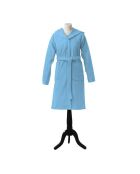Aqua - Accappatoio con cappuccio in cotone blu turchese
