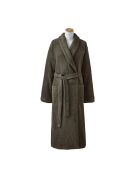 Aqua - schlichter grüner Baumwoll-Kapuzenbademantel