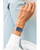 Damenuhr aus silbernem Stahl