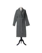 Aqua - Effen badjas van leigrijs katoen