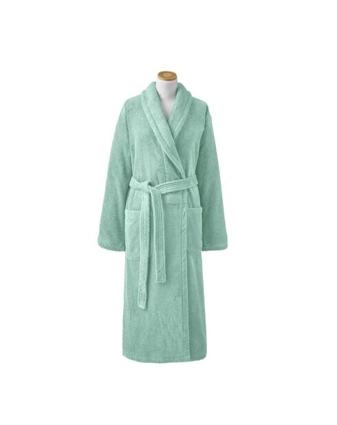 Aqua - Lagoonblauwe badjas van effen katoen