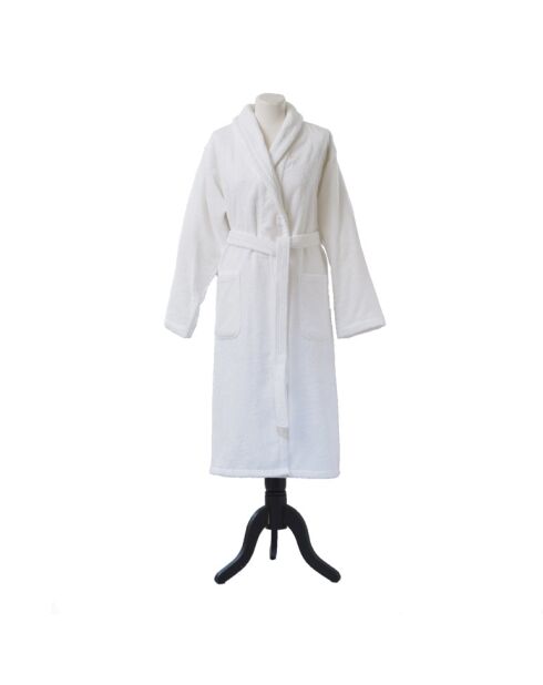 Aqua - effen witte katoenen badjas met capuchon