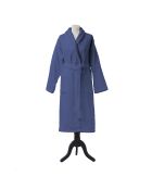 Aqua - Peignoir de bain uni en coton bleu océan
