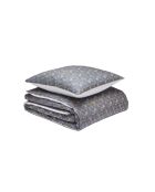 Talisman - Parure de lit imprimée en percale de coton, taies rectangles bleu