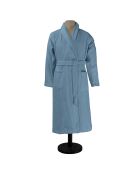 Aqua - Baltische blauwe badjas van effen katoen