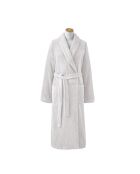 Aqua - Einfarbiger grauer Baumwoll-Kapuzenbademantel