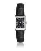 Montre femme en cuir noire