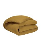 Tendresse - Funda nórdica lisa de gasa de algodón lavado amarillo camel