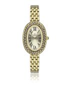 Horloge van goudkleurig staal voor dames