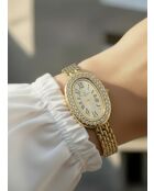 Horloge van goudkleurig staal voor dames