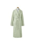 Aqua - Peignoir de bain uni en coton vert sauge