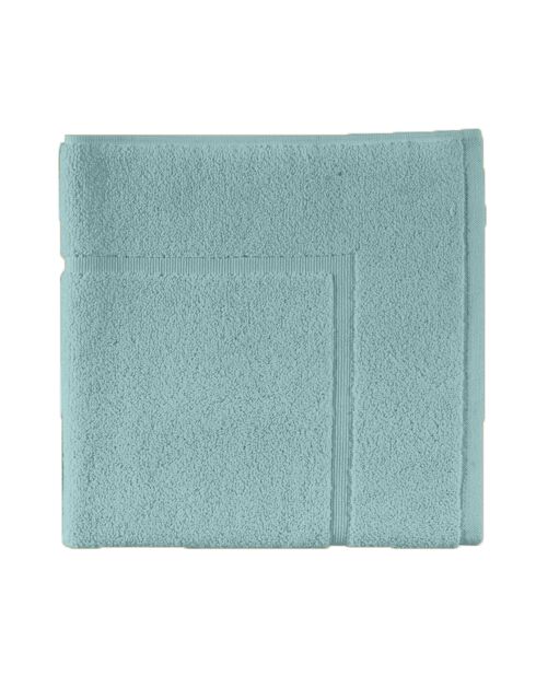 Aqua - Tapis de bain uni en coton gris plume - 60x60 cm