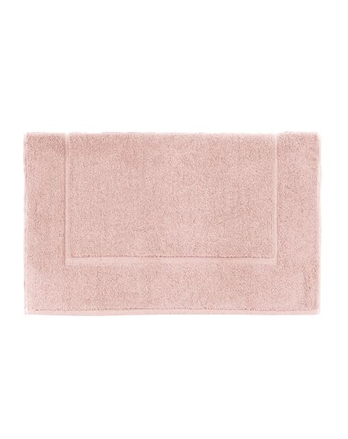 Aqua - Tapis de bain unie en coton lait fraise - 60x100 cm