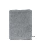 Aqua - Gant de toilette uni en coton gris argent - 16x21 cm
