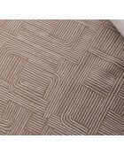 Géo mineral - Parure de lit imprimée en percale de coton, taies rectangles beige foncé