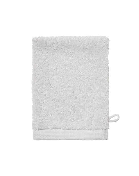 Aqua - Gant de toilette uni en coton gris perle - 16x21 cm