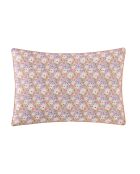 Love Story - Funda de almohada con estampado de percal de algodón morado