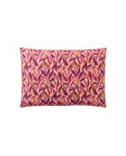 Leaves - federa rosa scuro con stampa in percalle di cotone