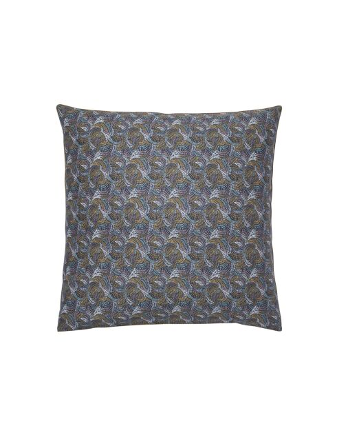 Talisman - Taie d'oreiller imprimée en percale de coton bleu