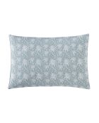 Palma - Taie d'oreiller imprimée en percale de coton bleu