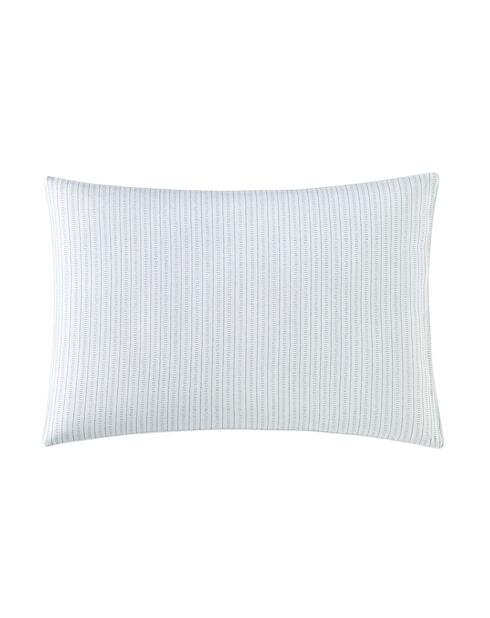 Palma - Taie d'oreiller imprimée en percale de coton bleu