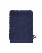 Aqua - Gant de toilette uni en coton bleu nocturne - 16x21 cm