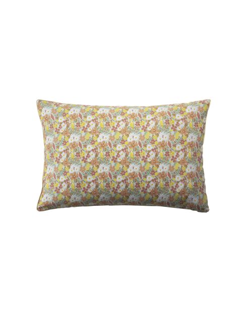 Love Birds - Funda de almohada con estampado de percal de algodón rosa