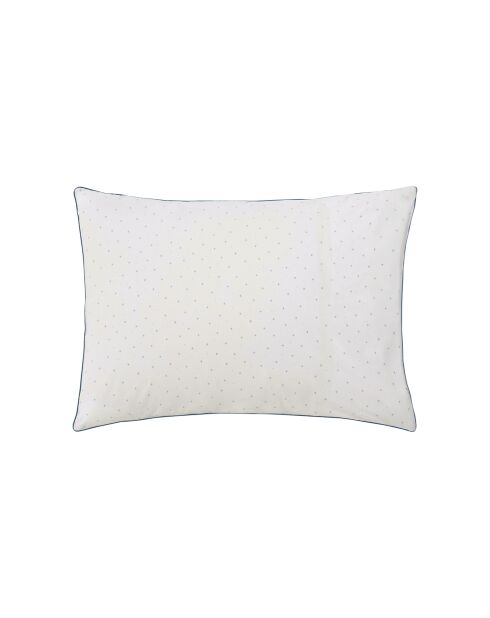 Impérial - Taie d'oreiller imprimée en percale de coton bleu