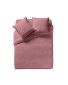 Tendresse - Copripiumino rettangolare + federa in garza di cotone lavato rosa Pink Canyon