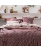 Virginia - Funda de edredón con estampado de percal de algodón morado