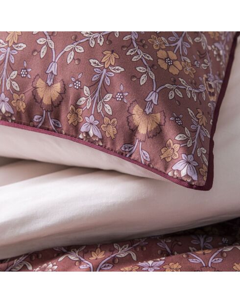 Virginia - Paars katoenen dekbedovertrek + rechthoekige kussenslopen