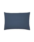 Tendresse - Taie d'oreiller unie en gaze de coton bleu de chine