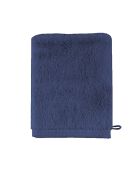 Aqua - Gant de toilette uni en coton bleu océan - 16x21 cm