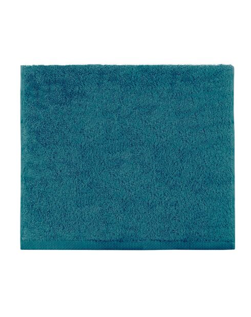 Aqua - Drap de douche uni en coton vert émeraude - 65x125 cm