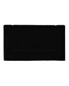 Aqua - Tapis de bain uni en coton noir - 60x60 cm