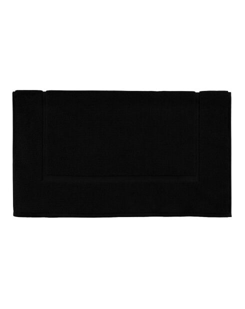 Aqua - Tapis de bain uni en coton noir - 60x60 cm