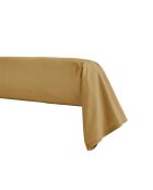 Première - Taie de traversin unie en percale de coton jaune sahara