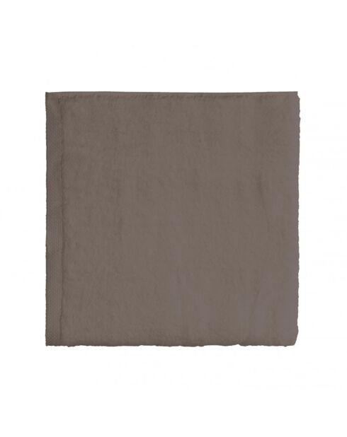 Aqua - Effen bruine douchelak van boekweitkatoen - 65x125 cm