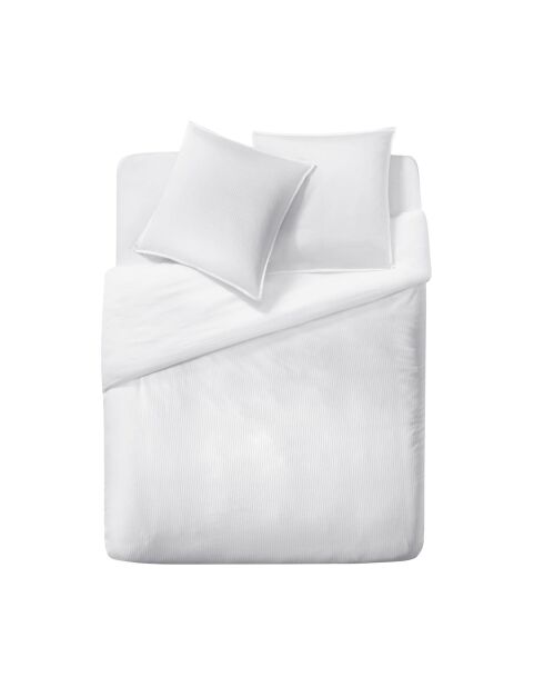 Grand Hotel - Funda nórdica lisa de satén de algodón blanco