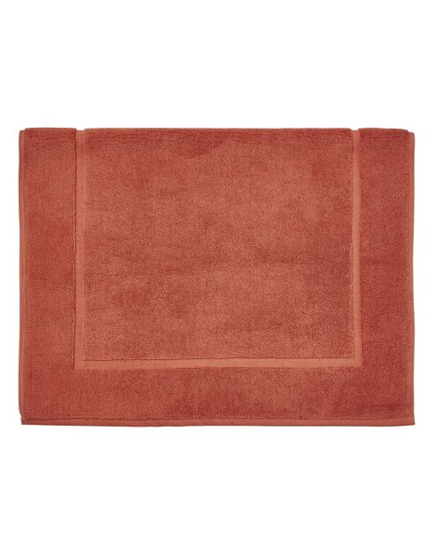 Aqua - Tapis de bain uni en coton orange - 60x60 cm
