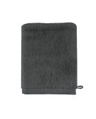 Aqua - Gant de toilette uni en coton gris ardoise - 16x21 cm