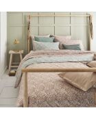 Jaipur - Funda nórdica estampada de percal de algodón marrón