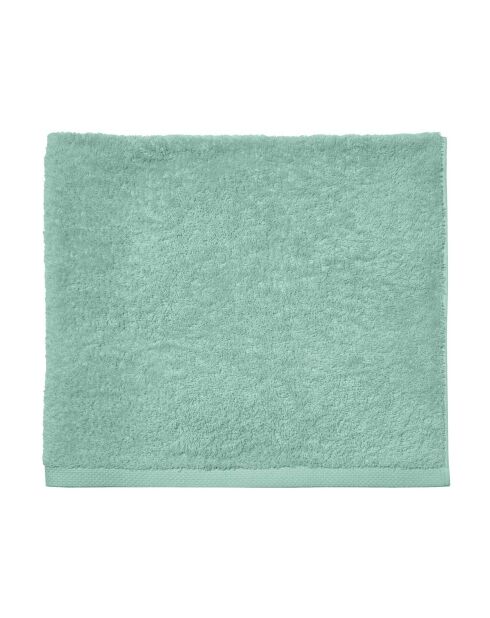 Aqua - Drap de douche unie en coton bleu lagune - 65x125 cm