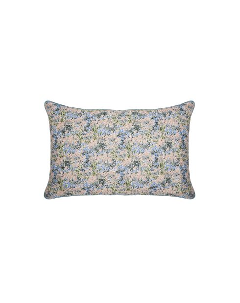 Bosquet - Taie d'oreiller imprimée en percale de coton bleu